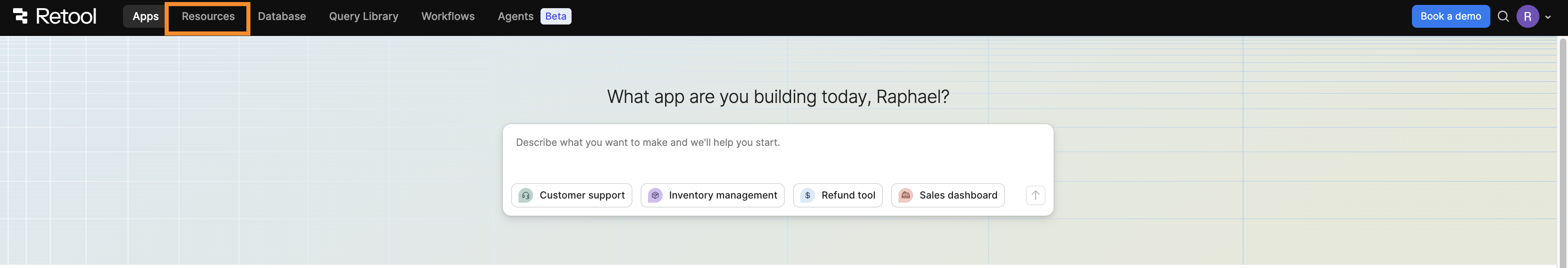 Page Resources dans Retool